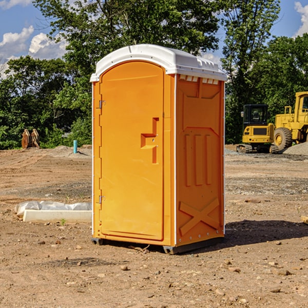 how often are the porta potties cleaned and serviced during a rental period in Cowgill Missouri